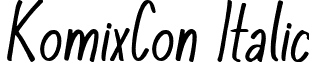 KomixCon Italic font - KomixCon Italic.ttf