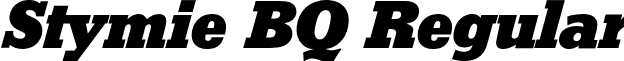 Stymie BQ Regular font - StymieBQ-BlackItalic.otf