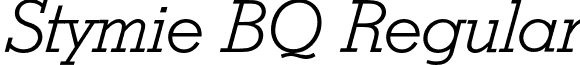 Stymie BQ Regular font - StymieBQ-LightItalic.otf