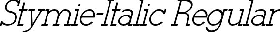 Stymie-Italic Regular font - Stymie-Italic.ttf