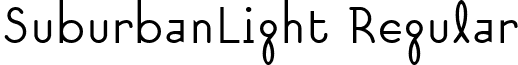 SuburbanLight Regular font - SuburbanLight_Regular.ttf