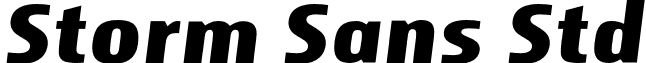 Storm Sans Std font - StormSansStd-BoldItalic.otf