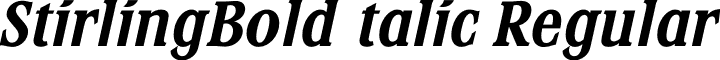 StirlingBoldItalic Regular font - StirlingBoldItalic.otf