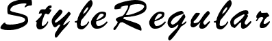 Style Regular font - Style_Regular.ttf