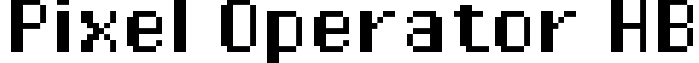 Pixel Operator HB font - PixelOperatorHB.ttf