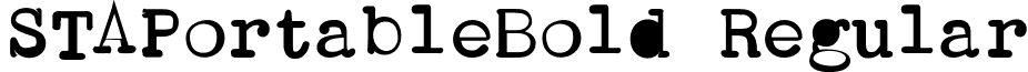 STAPortableBold Regular font - STAPortableBold.otf