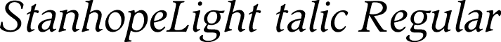 StanhopeLightItalic Regular font - StanhopeLightItalic.otf