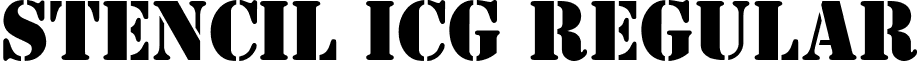 Stencil ICG Regular font - Stencil_ICG.ttf