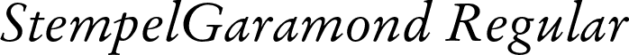 StempelGaramond Regular font - StempelGaramond-Italic.otf