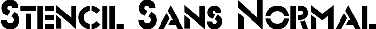 Stencil Sans Normal font - Stencil_Sans_Normal.ttf