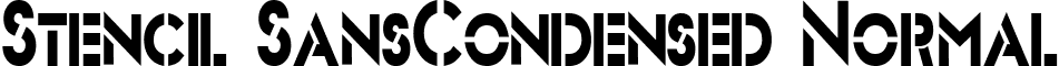 Stencil SansCondensed Normal font - Stencil_Sans-Condensed_Normal.ttf