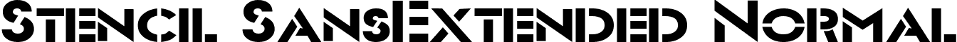 Stencil SansExtended Normal font - Stencil_Sans-Extended_Normal.ttf