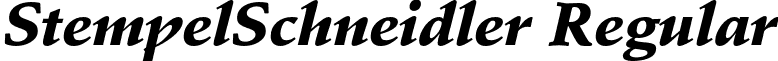 StempelSchneidler Regular font - StempelSchneidler-BlackItalic.otf