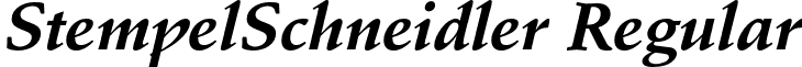 StempelSchneidler Regular font - StempelSchneidler-BoldItalic.otf