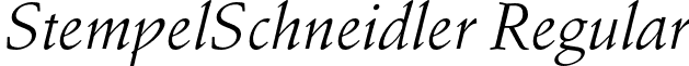 StempelSchneidler Regular font - StempelSchneidler-Italic.otf
