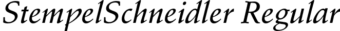 StempelSchneidler Regular font - StempelSchneidler-MedItalic.otf