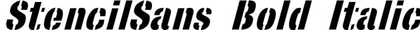 StencilSans Bold Italic font - StencilSans_Bold_Italic.ttf