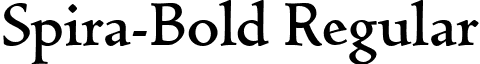 Spira-Bold Regular font - Spira-Bold.ttf