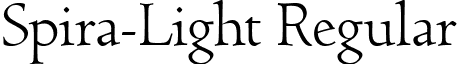 Spira-Light Regular font - Spira-Light.ttf