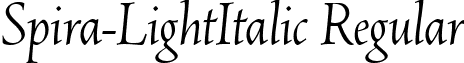 Spira-LightItalic Regular font - Spira-LightItalic.ttf