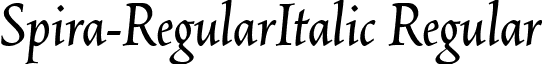 Spira-RegularItalic Regular font - Spira-RegularItalic.ttf