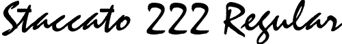 Staccato 222 Regular font - Staccato222BT-Regular.otf
