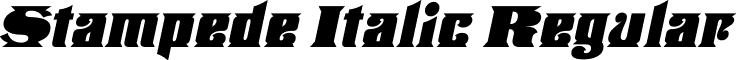 Stampede Italic Regular font - Stampede_Italic.ttf