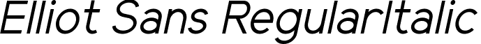 Elliot Sans RegularItalic font - ElliotSans-RegularItalic.ttf