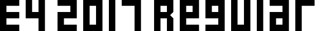 E4 2017 Regular font - E4_2017.ttf