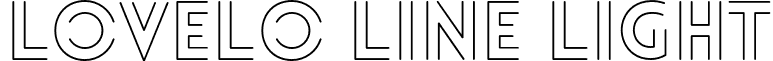 Lovelo Line Light font - Lovelo Line Light.otf