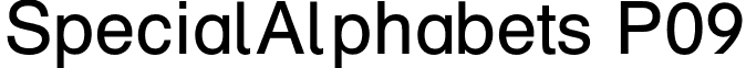 SpecialAlphabets P09 font - SpecialAlphabetsP09.otf