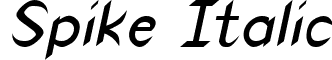 Spike Italic font - Spike_Italic.ttf