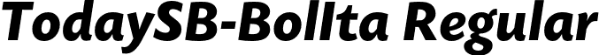 TodaySB-BolIta Regular font - TodaySB-BolIta.otf