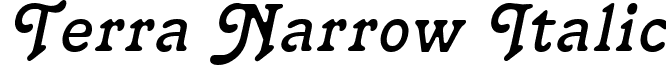 Terra Narrow Italic font - Terra_Narrow_Italic.ttf