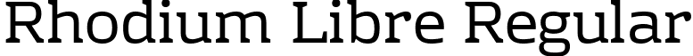 Rhodium Libre Regular font - RhodiumLibre-Regular.ttf