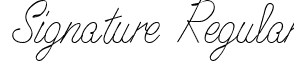 Signature Regular font - Signature_Regular.ttf