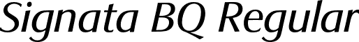 Signata BQ Regular font - SignataBQ-Italic.otf
