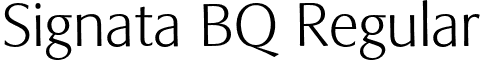 Signata BQ Regular font - SignataBQ-Light.otf