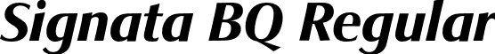 Signata BQ Regular font - SignataBQ-MediumItalic.otf
