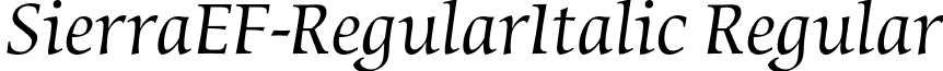 SierraEF-RegularItalic Regular font - SierraEF-RegularItalic.otf