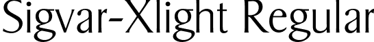 Sigvar-Xlight Regular font - Sigvar-Xlight.otf