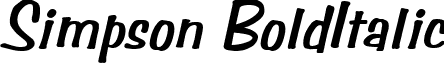 Simpson BoldItalic font - Simpson_BoldItalic.ttf