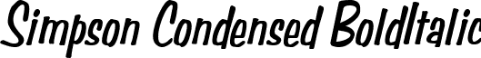 Simpson Condensed BoldItalic font - Simpson_Condensed_BoldItalic.ttf