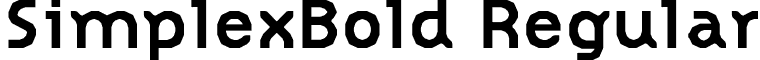 SimplexBold Regular font - SimplexBold.otf