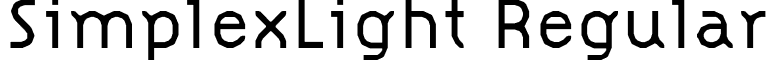 SimplexLight Regular font - SimplexLight.otf