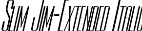 Slim Jim-Extended Italic font - Slim-Jim-Extended_Italic.ttf