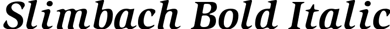 Slimbach Bold Italic font - Slimbach_Bold_Italic.ttf