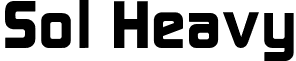 Sol Heavy font - SolHeavy.otf