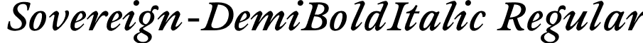 Sovereign-DemiBoldItalic Regular font - Sovereign-DemiBoldItalic.otf