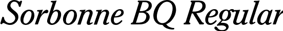 Sorbonne BQ Regular font - SorbonneBQ-Italic.otf